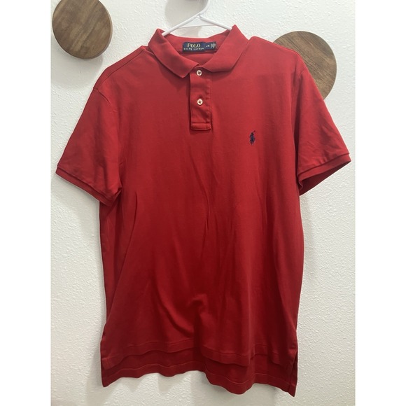 Polo Ralph Lauren Other - Polo Ralph Lauren Shirt Mens Large Red Polo Short Sleeve Stretch